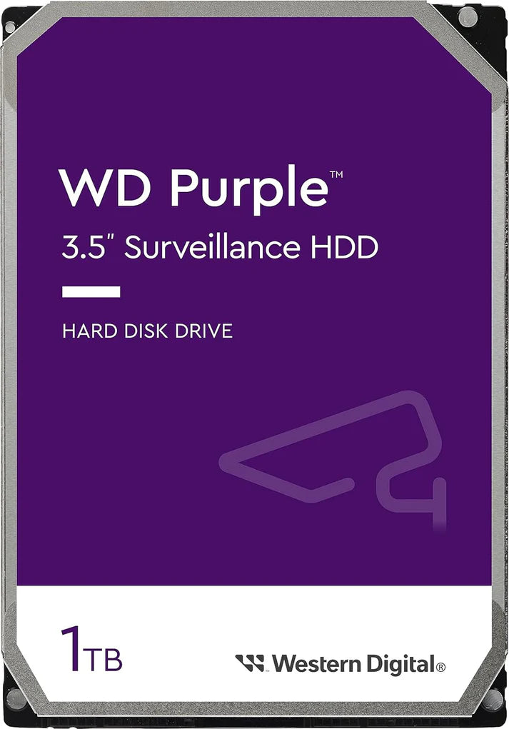 Western Digital 1TB WD Purple Surveillance Internal Hard Drive HDD - SATA 6 Gb/s, 64 MB Cache, 3.5" - WD10PURZ