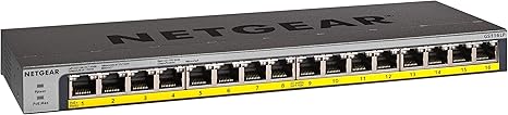 Netgear GS116LP 16 - Port Gigabit PoE+ Desktop/Wall - Mount Switch - The HDDs