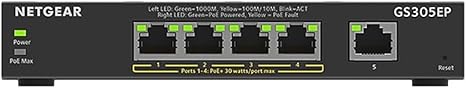 Netgear GS305EP 5 - Port Gigabit PoE+ Desktop/Wall - Mount Managed Switch - The HDDs