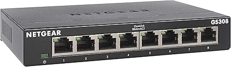 Netgear GS308 8 - Port Gigabit Ethernet Unmanaged Desktop Switch - The HDDs