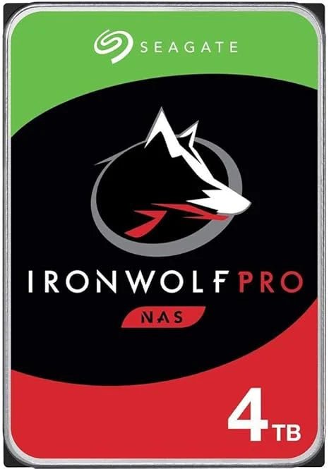 Seagate IronWolf Pro 4TB NAS Internal Hard Drive HDD – 3.5 Inch SATA 6GB/S 7200 RPM 128MB Cache for Raid Network Attached Storage, Data Recovery Rescue Service (ST4000NE0025) - The HDDs