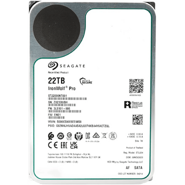 Seagate IronWolf Pro ST22000NT001 22TB 3.5" LFF 6Gbps 7.2K Enterprise 512e SATA NAS HDD - The HDDs