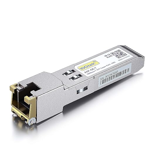 10Gtek 1.25G SFP - T 1000BASE - T Copper SFP Transceiver (RJ45), Juniper Compatible - The HDDs