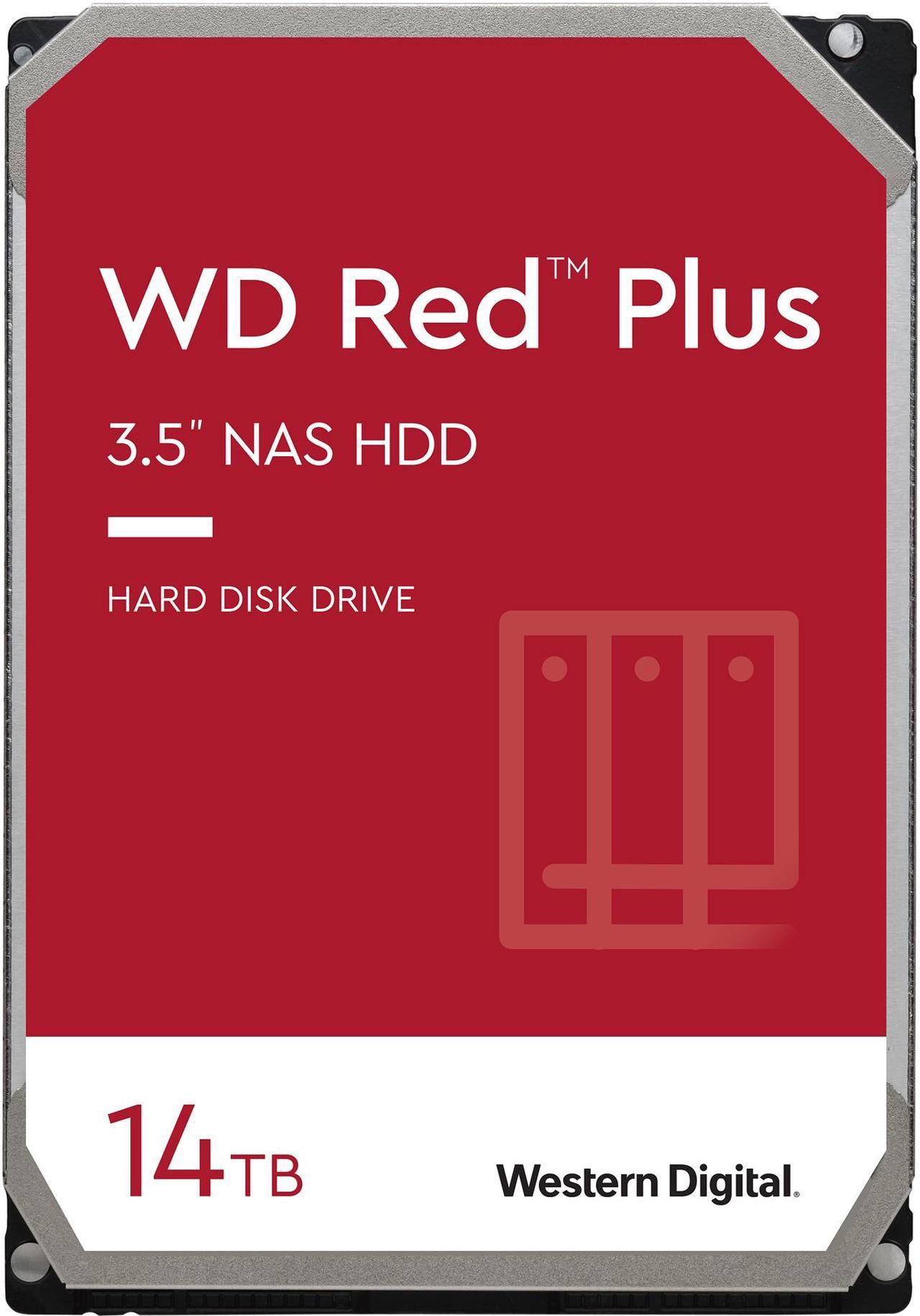 Western Digital 14TB WD Red Pro NAS Internal Hard Drive HDD - 7200 RPM, SATA 6 Gb/s, CMR, 512 MB Cache, 3.5" - WD141KFGX