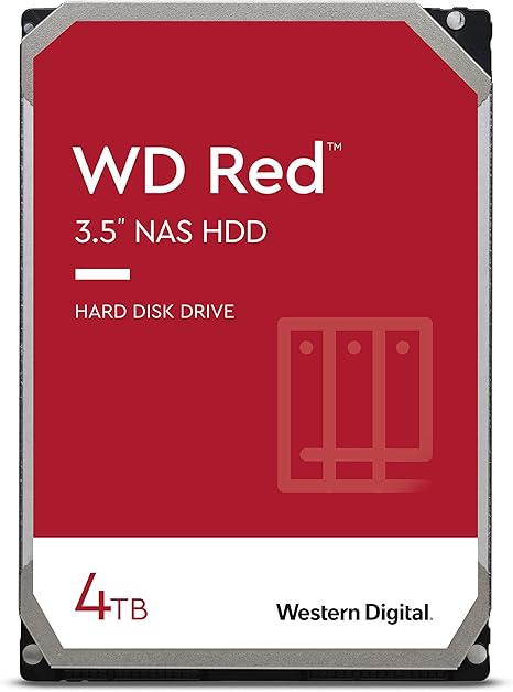 Western Digital 4TB WD Red NAS Internal Hard Drive HDD - 5400 RPM, SATA 6 Gb/s, SMR, 256MB Cache, 3.5" - WD40EFAX