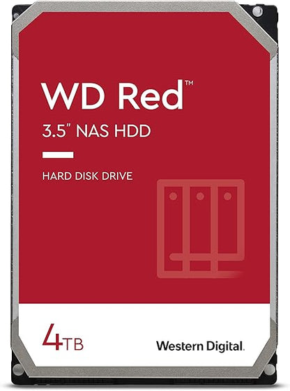 Western Digital 4TB WD Red NAS Internal Hard Drive HDD - 5400 RPM, SATA 6 Gb/s, SMR, 256MB Cache, 3.5" - WD40EFAX