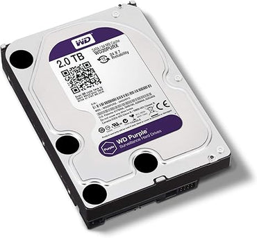 WD Purple 2TB Surveillance Hard Disk Drive - 5400 RPM Class SATA 6 Gb/s 64MB Cache 3.5 Inch - WD20PURX