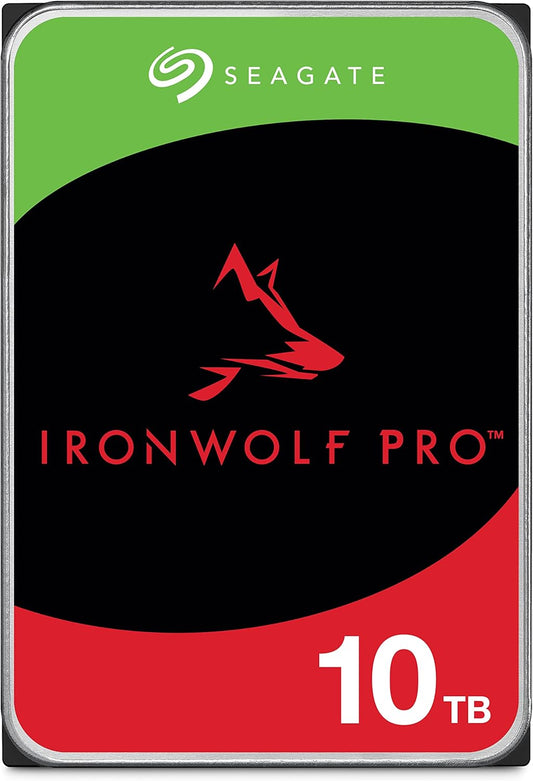 Seagate IronWolf Pro, 10 TB, Enterprise NAS Internal HDD –CMR 3.5 Inch, SATA 6 Gb/s, 7,200 RPM, 256 MB Cache for RAID Network Attached Storage (ST10000NT001)