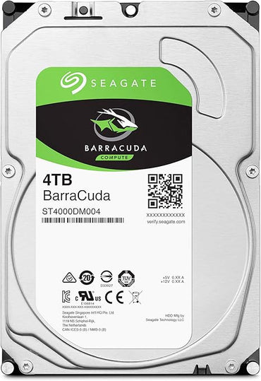 Seagate 4TB BarraCuda SATA 6Gb/s 256MB Cache 3.5-Inch Internal Hard Drive (ST4000DM004) Single Pack,Mechanical Hard Disk