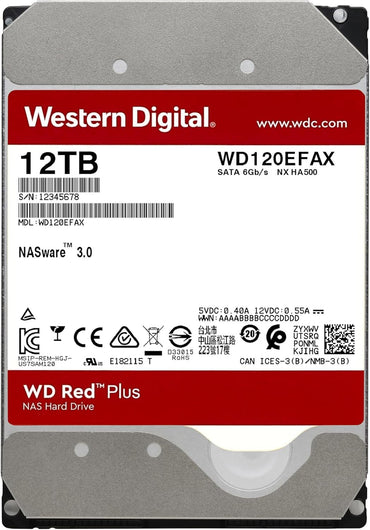 WD Red 12TB 3.5 Inch NAS Internal Hard Drive - 5400 RPM - WD120EFAX