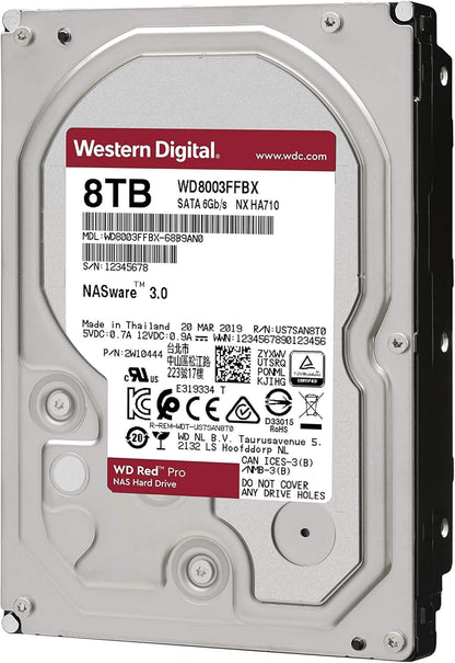 WD Red Pro WD8003FFBX 8TB 7200 RPM 256MB Cache SATA 6.0Gb/s 3.5" Internal Hard Drive Bare Drive