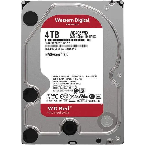 Western Digital WD40EFRX WD Red NAS Hard Drive - Hard drive - 4 TB - internal - 3.5 inch - SATA 6Gb/s - buffer: 64 MB - for WD My Cloud EX2, EX4