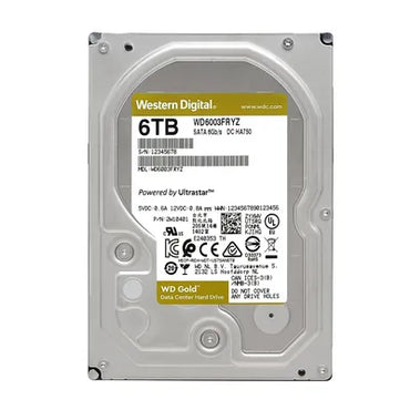 Western Digital 6TB WD Gold Enterprise Class Internal Hard Drive - 7200 RPM Class, SATA 6 Gb/s, 256 MB Cache, 3.5" - WD6003FRYZ