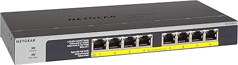 Netgear GS108LP 8 - Port Gigabit PoE+ Easy Smart Managed Desktop Switch - The HDDs