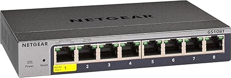 NETGEAR GS108T 8 - Port Gigabit Smart Switch – Managed, Desktop/Rackmount - The HDDs