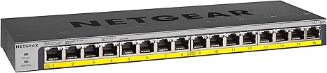 Netgear GS116PP 16 - Port Gigabit PoE+ Desktop/Wall - Mount Switch - The HDDs