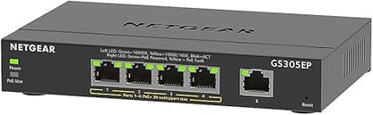 Netgear GS305EP 5 - Port Gigabit PoE+ Desktop/Wall - Mount Managed Switch - The HDDs