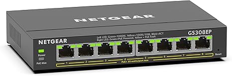 Netgear GS308EP 8 - Port Gigabit PoE+ Smart Managed Desktop Switch - The HDDs