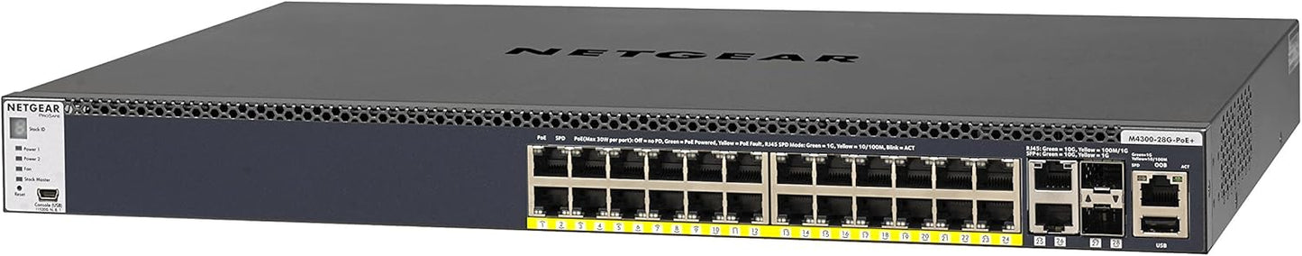 Netgear GSM4328PA 28 - Port Gigabit PoE+ Stackable Managed Switch - The HDDs