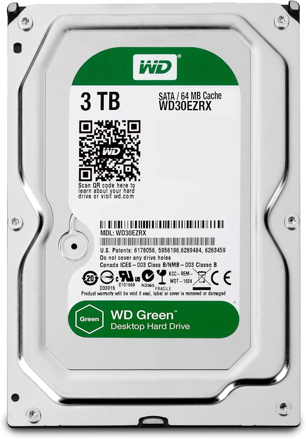 Western Digital Caviar Green 3 TB SATA III 64 MB Cache Bare/OEM Desktop Hard Drive - WD30EZRX