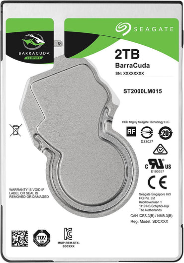 Seagate BarraCuda 2TB Internal Hard Drive HDD – 2.5 Inch SATA 6 Gb/s 5400 RPM 128MB Cache for PC Laptop (ST2000LM015) - The HDDs