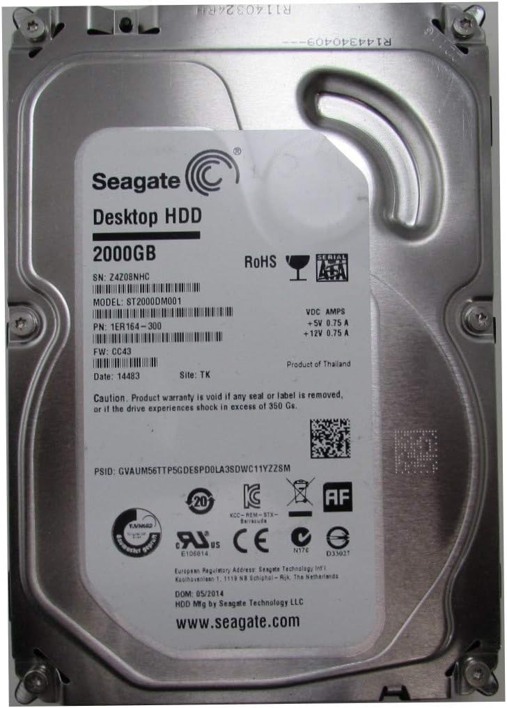 Seagate Barracuda ST2000DM001 2TB Desktop SATA Internal Hard Drive - The HDDs