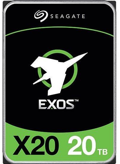 Seagate Exos X20 ST20000NM000D - 20TB Hard Drive - Internal - SATA (SATA/600) - Conventional Magnetic Recording (CMR) - Compatible with Storage Systems and Surveillance Systems - The HDDs