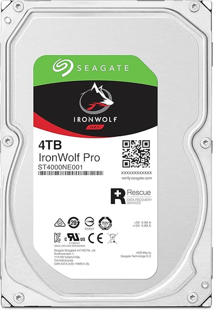 Seagate Iron Wolf Pro ST4000NE001 4 TB Hard Drive - 3.5" Internal - SATA (SATA/600) - The HDDs