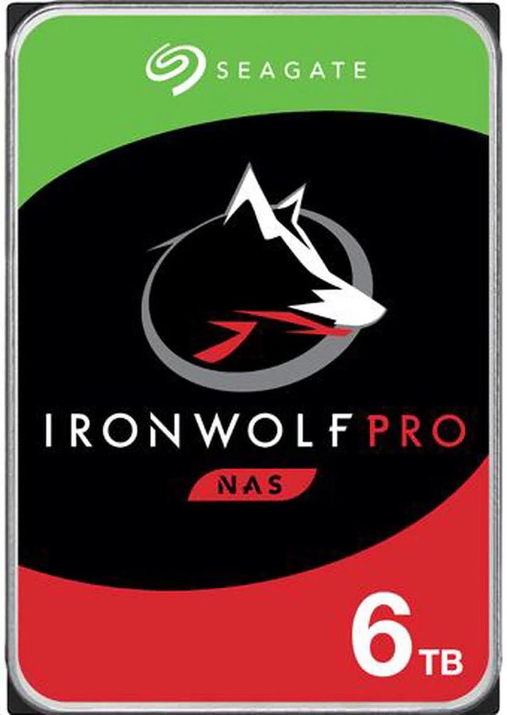 Seagate IronWolf, 6 TB, Enterprise Internal NAS HDD – CMR 3.5 Inch, SATA 6 Gb/s, 7,200 RPM, 256 MB Cache for RAID NAS (ST6000NT006) - The HDDs