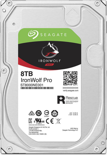 Seagate IronWolf Pro 8TB NAS Internal Hard Drive HDD – CMR 3.5 Inch SATA 6Gb/s 7200 RPM 256MB Cache for RAID Network Attached Storage, Data Recovery Service – (ST8000NE001) - The HDDs