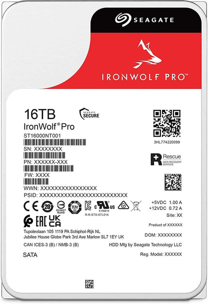 Seagate IronWolf Pro ST16000NT001 16TB 7200 RPM 256MB Cache 3.5" Internal Hard Drive - OEM - The HDDs