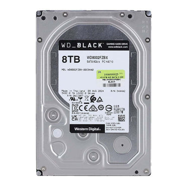 Western Digital 8TB WD_Black Performance Internal Hard Drive HDD - 7200 RPM, SATA 6 Gb/s, 256 MB Cache, 3.5" - WD8002FZBX