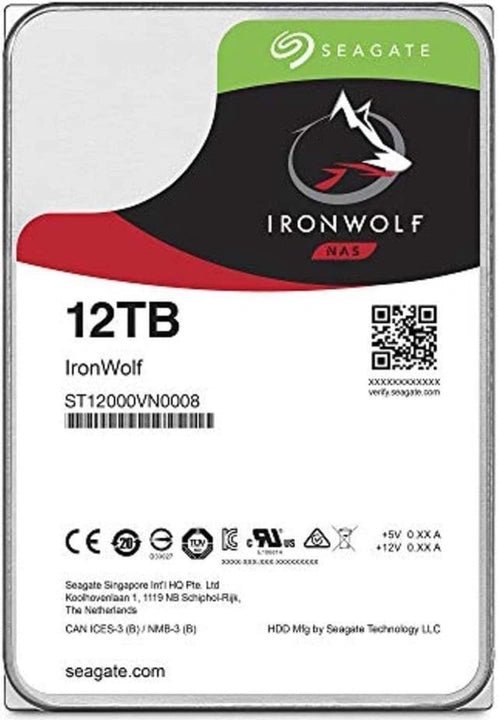 The Seagate IronWolf ST12000VN0008 is a 12TB internal hard drive designed for NAS - The HDDs