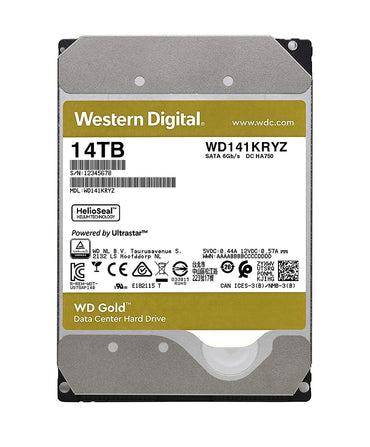 Western Digital 14TB WD Gold Enterprise Class Internal Hard Drive - 7200 RPM Class, SATA 6 Gb/s, 512 MB Cache, 3.5" - WD141KRYZ - The HDDs