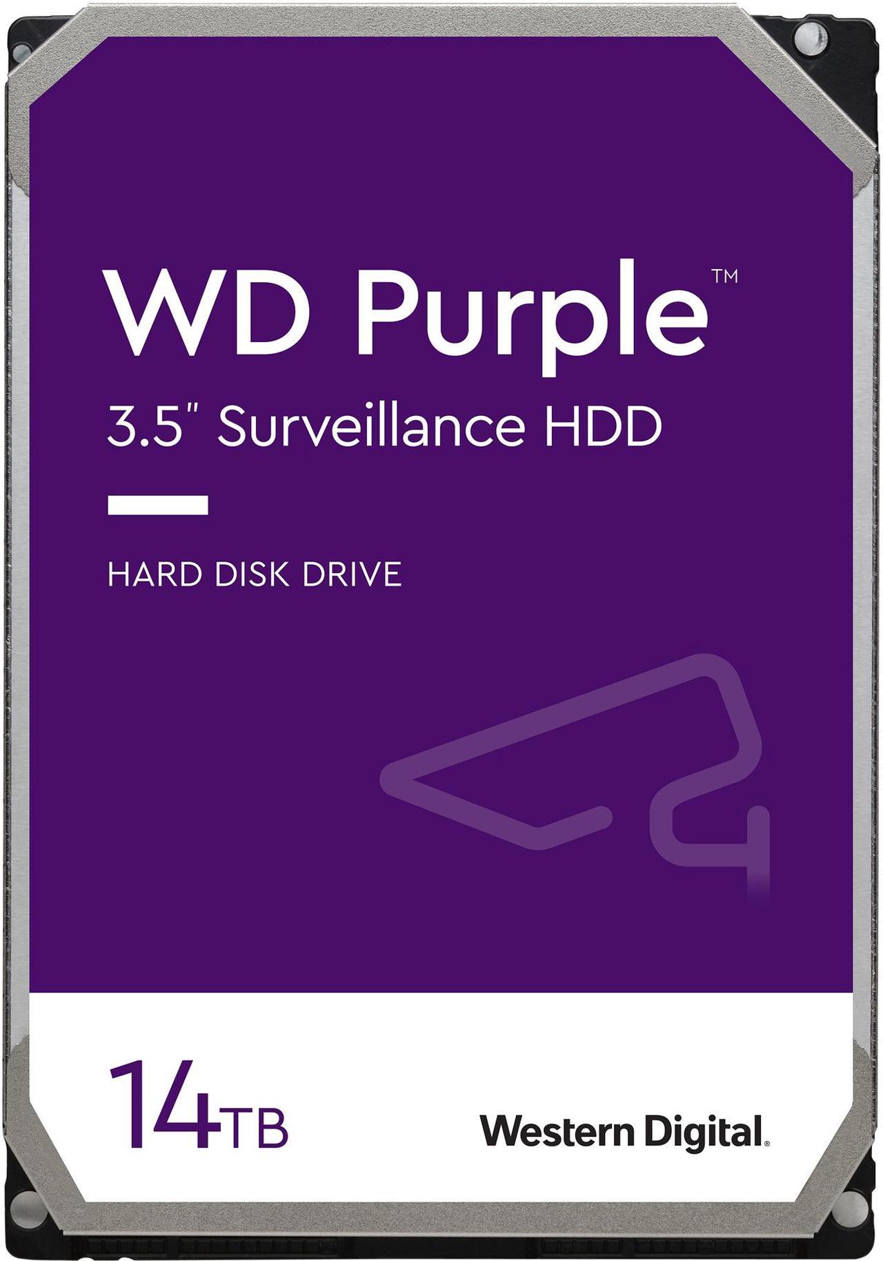 Western Digital 14TB WD Purple Pro Surveillance Internal Hard Drive HDD - SATA 6 Gb/s, 512 MB Cache, 3.5" - WD141PURP - The HDDs