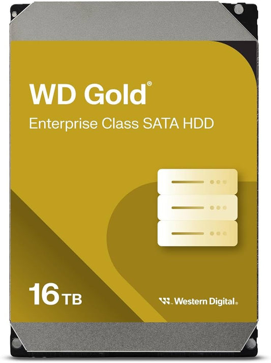Western Digital 16TB WD Gold Enterprise Class Internal Hard Drive - 7200 RPM Class, SATA 6 Gb/s, 512 MB Cache, 3.5" - WD161KRYZ - The HDDs