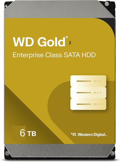 Western Digital 6TB WD Gold Enterprise Class Internal Hard Drive - 7200 RPM Class, SATA 6 Gb/s, 256 MB Cache, 3.5" - WD6003FRYZ - The HDDs